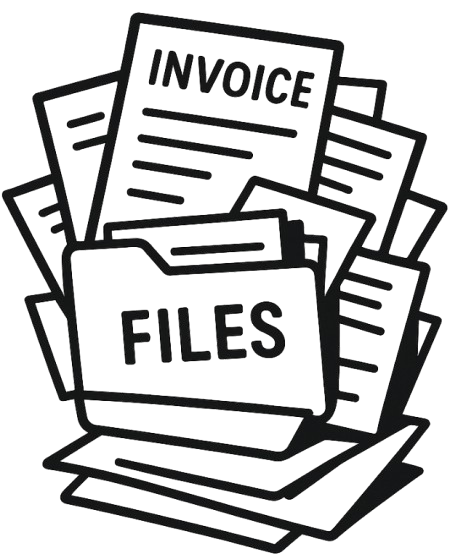 A folder of files icon, symbolizing professional help with getting your documents and finances sorted